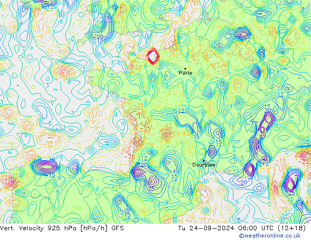 Vert. Velocity 925 hPa GFS mar 24.09.2024 06 UTC