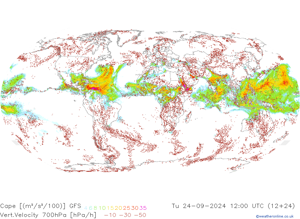 Cape GFS Ter 24.09.2024 12 UTC