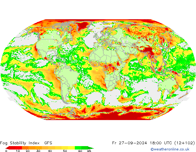 Fog Stability Index GFS Sex 27.09.2024 18 UTC