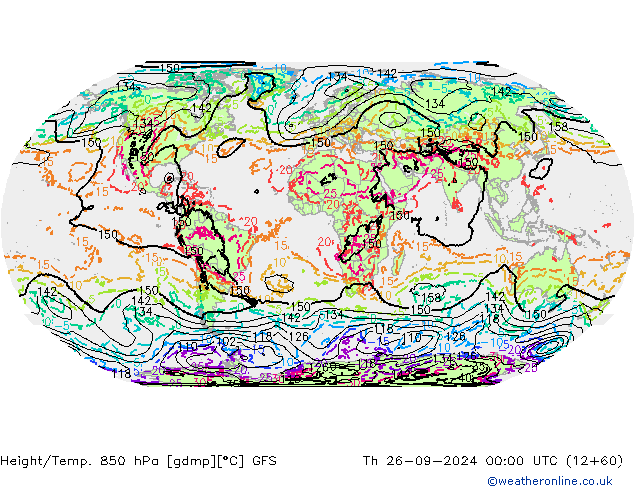 Z500/Regen(+SLP)/Z850 GFS do 26.09.2024 00 UTC