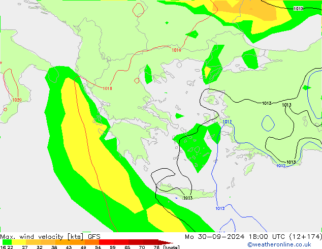 Max. wind velocity GFS Seg 30.09.2024 18 UTC