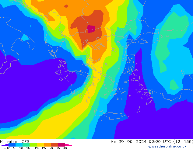 K-Index GFS september 2024