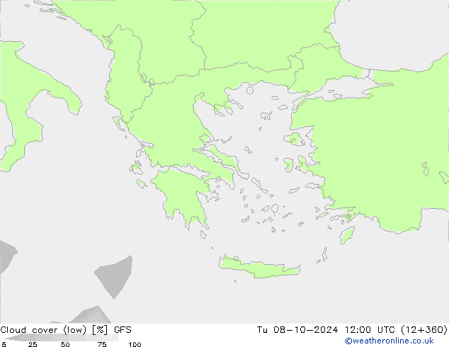 nuvens (baixo) GFS Ter 08.10.2024 12 UTC