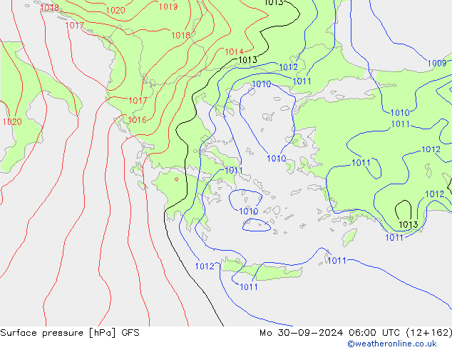 GFS: Pzt 30.09.2024 06 UTC