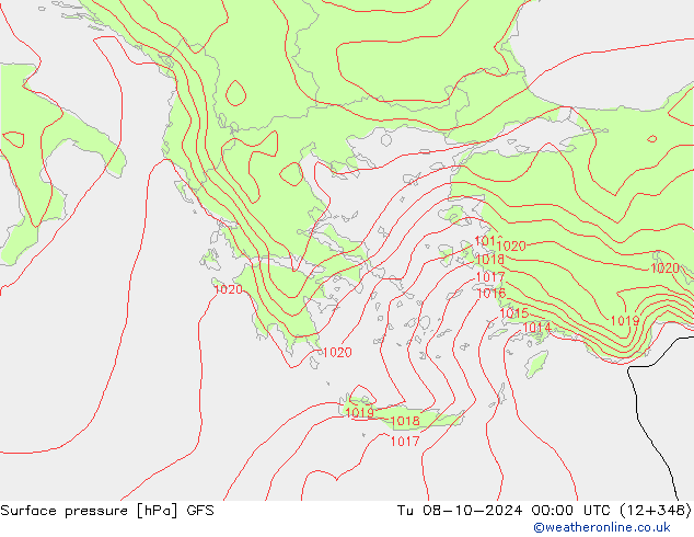 GFS: Tu 08.10.2024 00 UTC