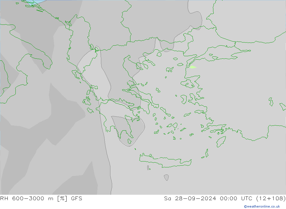 RH 600-3000 m GFS  28.09.2024 00 UTC