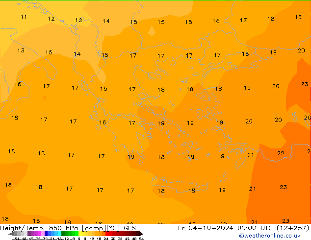 Z500/Rain (+SLP)/Z850 GFS Fr 04.10.2024 00 UTC