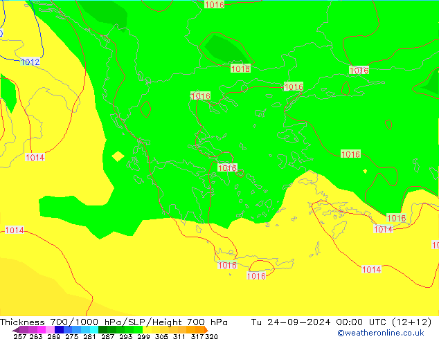 Thck 700-1000 hPa GFS  24.09.2024 00 UTC