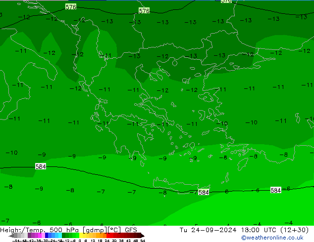 Z500/Rain (+SLP)/Z850 GFS mar 24.09.2024 18 UTC