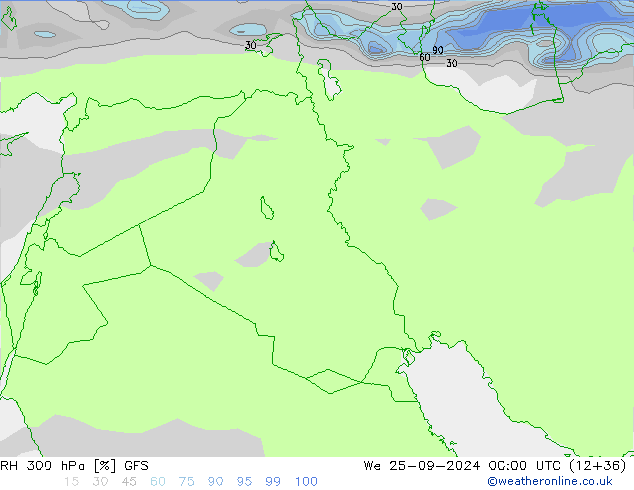 RV 300 hPa GFS wo 25.09.2024 00 UTC