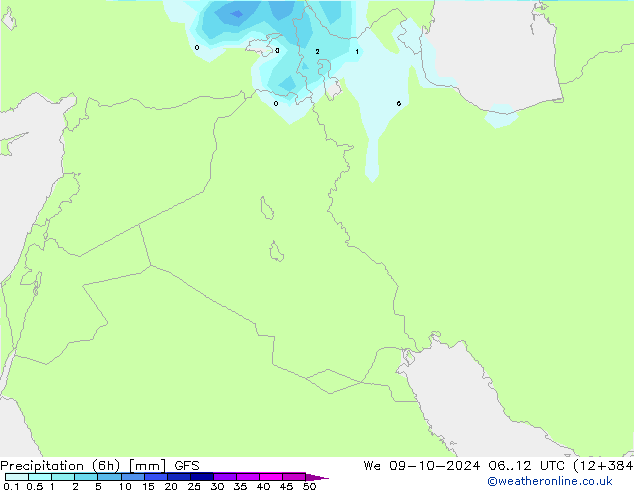 Z500/Rain (+SLP)/Z850 GFS We 09.10.2024 12 UTC