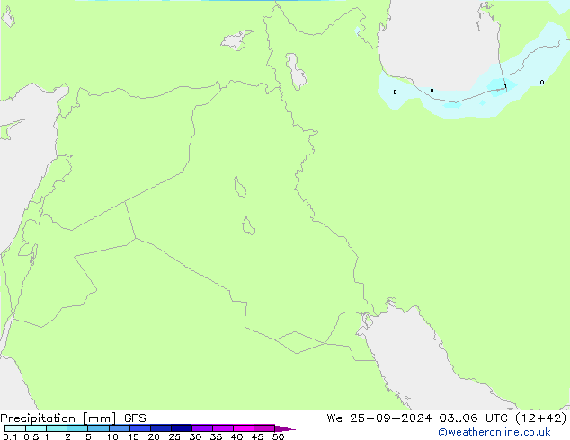 Neerslag GFS wo 25.09.2024 06 UTC