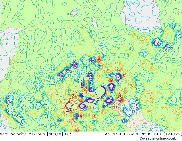 Vert. Velocity 700 гПа GFS пн 30.09.2024 06 UTC