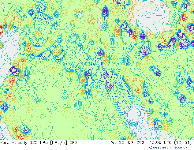 Vert. Velocity 925 hPa GFS Mi 25.09.2024 15 UTC