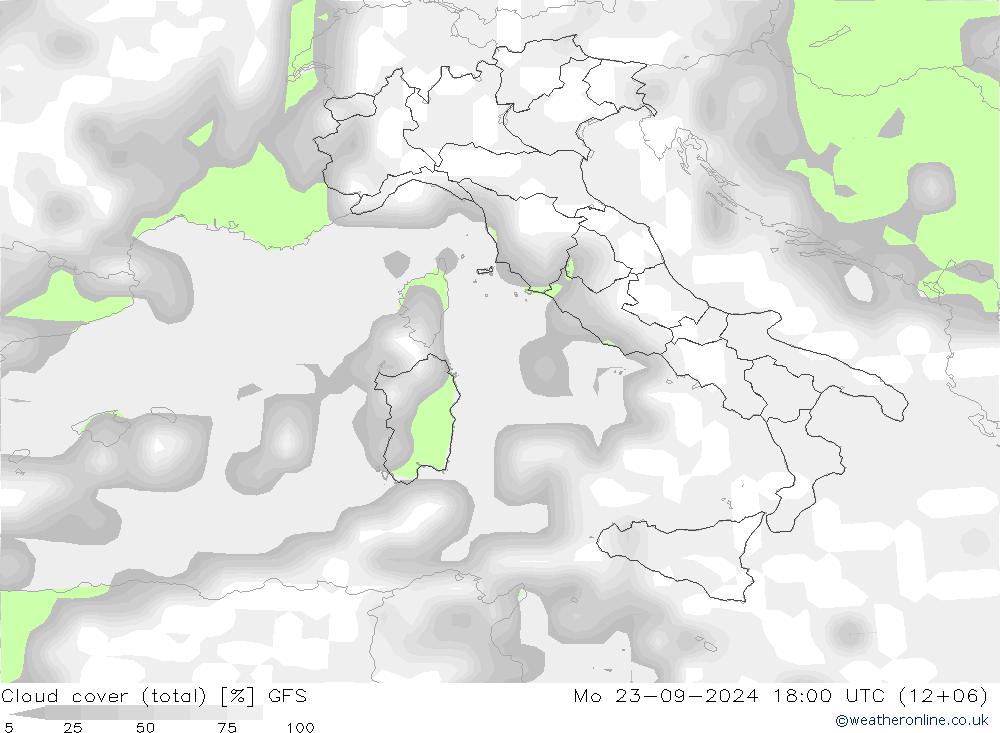 Nuages (total) GFS septembre 2024