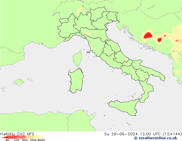 widzialność GFS nie. 29.09.2024 12 UTC