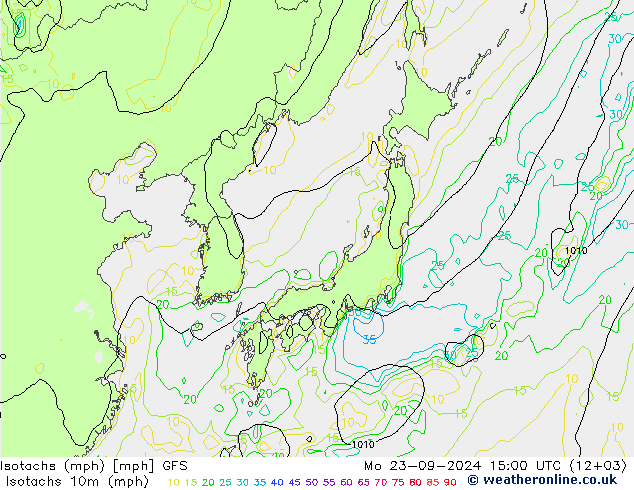 Isotachs (mph) GFS Seg 23.09.2024 15 UTC