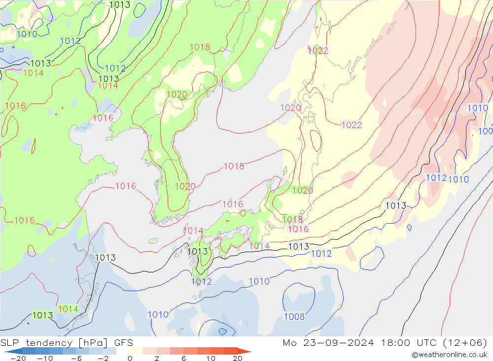 tendencja GFS pon. 23.09.2024 18 UTC