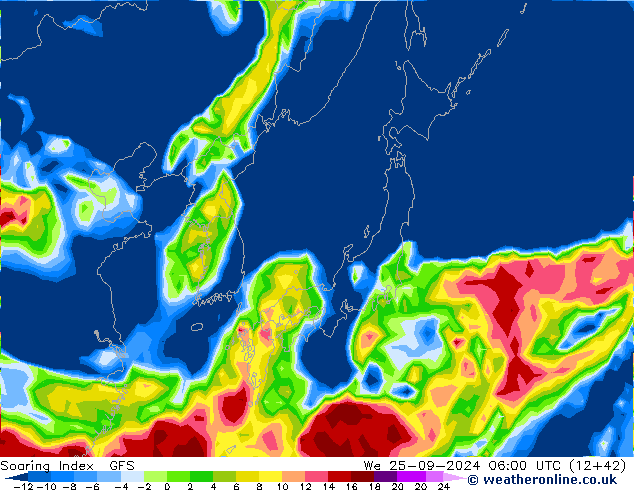 Soaring Index GFS ср 25.09.2024 06 UTC