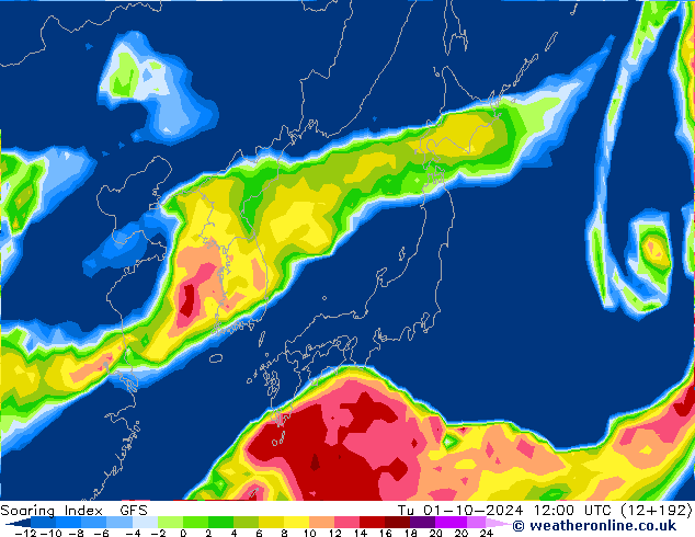 Soaring Index GFS  01.10.2024 12 UTC