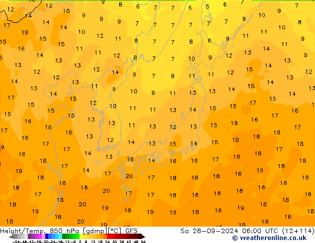 Z500/Rain (+SLP)/Z850 GFS Sa 28.09.2024 06 UTC