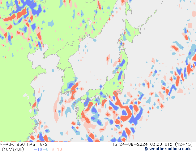 V-Adv. 850 hPa GFS mar 24.09.2024 03 UTC