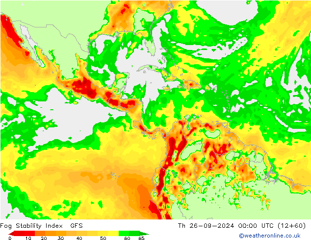 Fog Stability Index GFS Th 26.09.2024 00 UTC