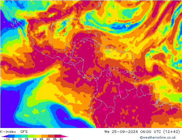 K-Index GFS We 25.09.2024 06 UTC