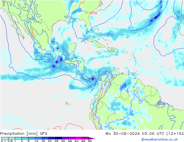 Precipitación GFS lun 30.09.2024 06 UTC