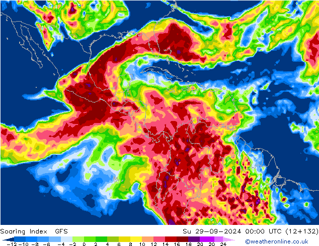 Soaring Index GFS Dom 29.09.2024 00 UTC