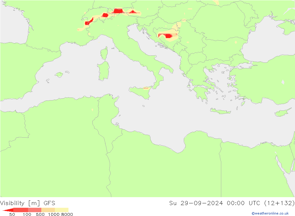 Visibilità GFS dom 29.09.2024 00 UTC