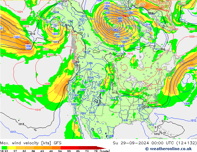 Max. wind velocity GFS  2024