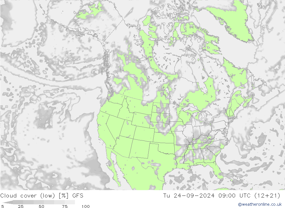 Wolken (tief) GFS Di 24.09.2024 09 UTC