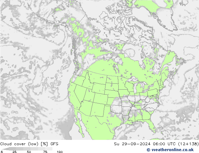 nuvens (baixo) GFS Dom 29.09.2024 06 UTC