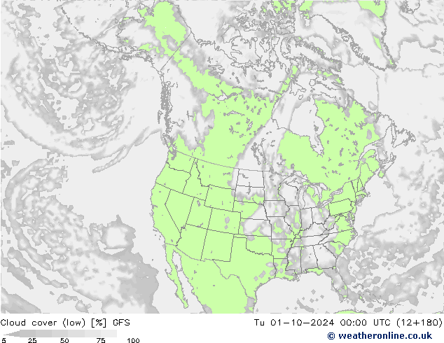 Nubes bajas GFS mar 01.10.2024 00 UTC