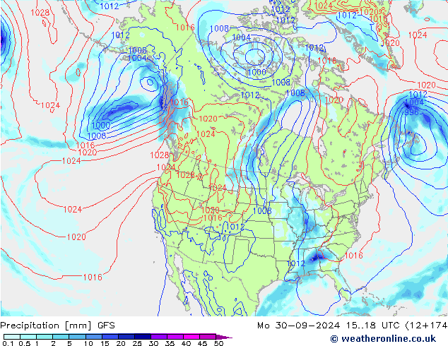 Precipitation GFS Mo 30.09.2024 18 UTC