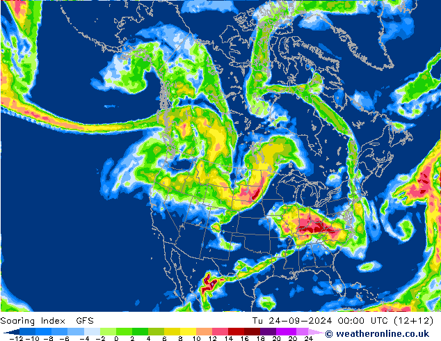 Soaring Index GFS wto. 24.09.2024 00 UTC