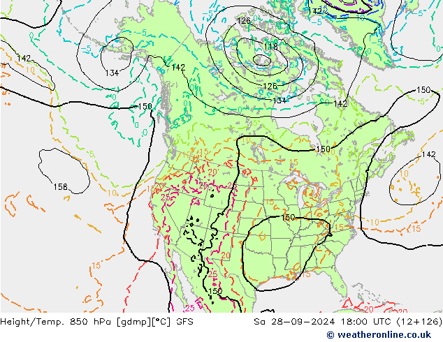 Z500/Rain (+SLP)/Z850 GFS sab 28.09.2024 18 UTC