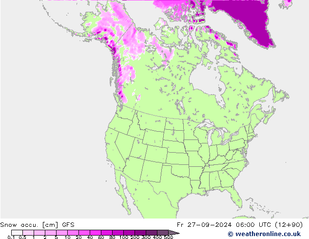 Snow accu. GFS pt. 27.09.2024 06 UTC