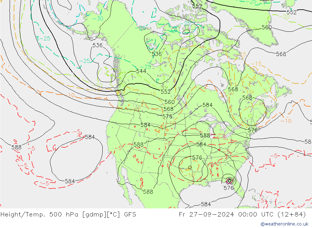 Height/Temp. 500 hPa GFS Fr 27.09.2024 00 UTC