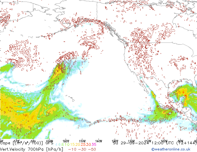 Cape GFS dom 29.09.2024 12 UTC