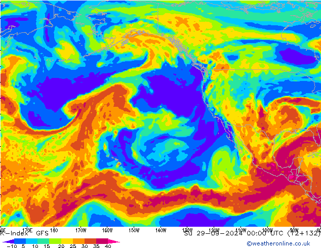 K-Index GFS Su 29.09.2024 00 UTC