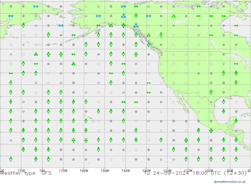 Weather type GFS Tu 24.09.2024 18 UTC