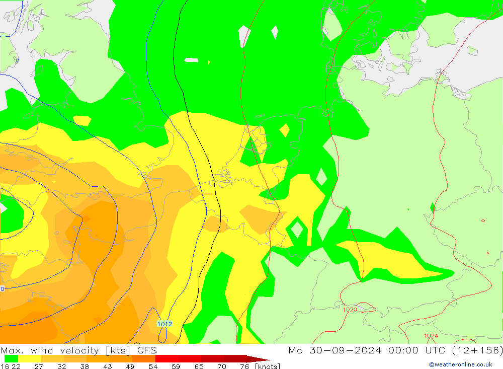 Max. wind velocity GFS Seg 30.09.2024 00 UTC