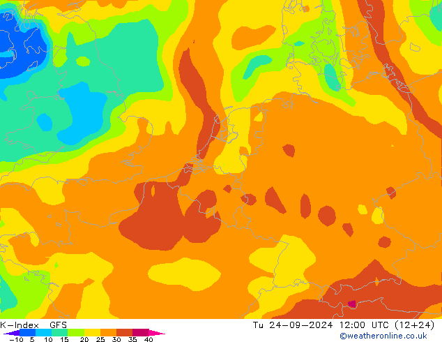 K-Index GFS mar 24.09.2024 12 UTC