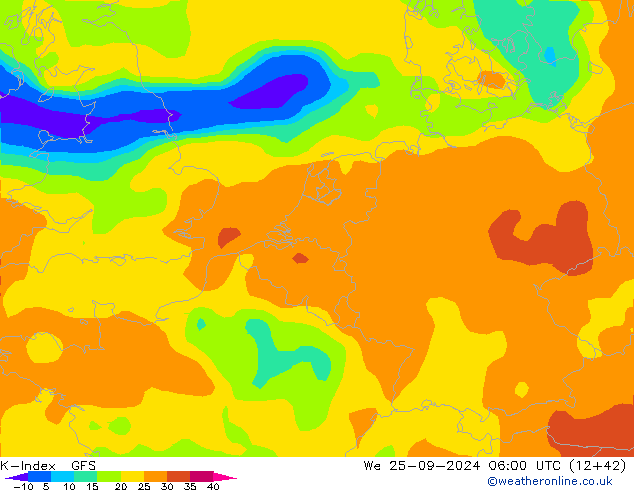 K-Index GFS St 25.09.2024 06 UTC