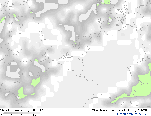 Bulutlar (düşük) GFS Per 26.09.2024 00 UTC