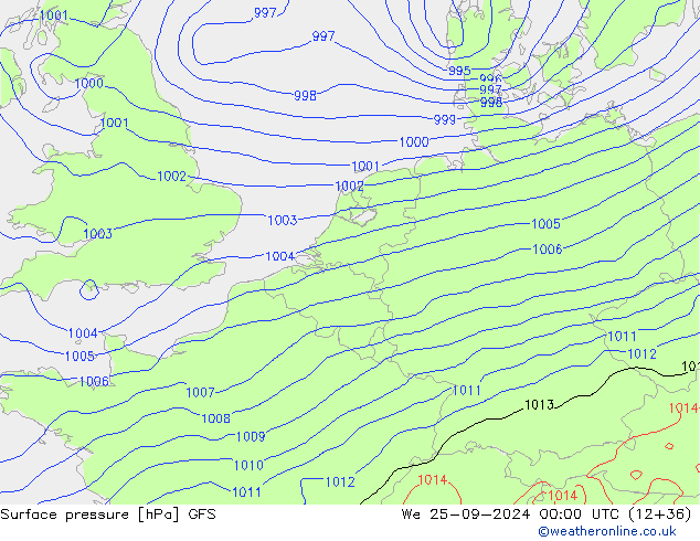 GFS: We 25.09.2024 00 UTC