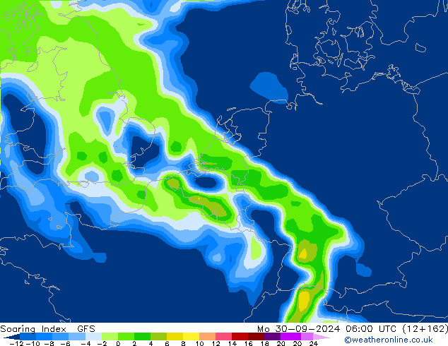 Soaring Index GFS Mo 30.09.2024 06 UTC