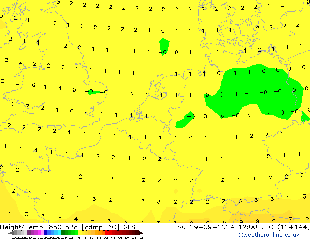 Z500/Rain (+SLP)/Z850 GFS Ne 29.09.2024 12 UTC